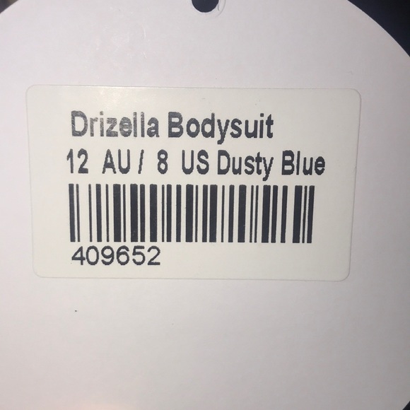 Dusty Blue Twist Knot Bodysuit NWT SOLD OUT - Picture 4 of 4